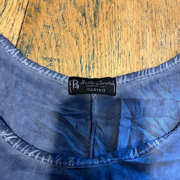 BELLA AMORE – Indigo Sleeveless Tunic Asymmetrical Hem One Size (Fits XL) - Picture 2 of 8